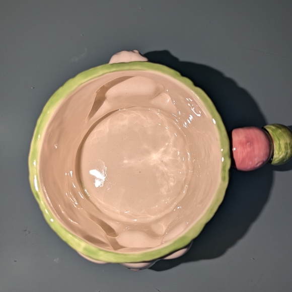 Hand Painted Bunny Rabbit Easter Eggs Flowers 3D Ceramic Mug 12oz - Picture 5 of 6